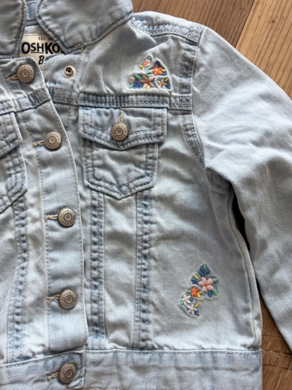 Oshkosh B’Gosh Floral Embroidered Jean Jacket